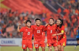Thắng thuyết phục 4-0, nữ Việt Nam tiến vào vòng chung kết Asian Cup
