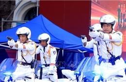 Tổng duyệt trình diễn mô tô trên phố đi bộ Hồ Hoàn Kiếm