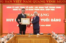 Đảng ủy MTTQ, các đoàn thể Trung ương tổ chức trao Huy hiệu 30 năm tuổi Đảng