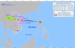 Bão số 5 giật cấp 17, di chuyển theo hướng Tây