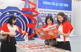 Ấn tượng Khu trưng bày của TTXVN tại Triển lãm thành tựu Đất nước
