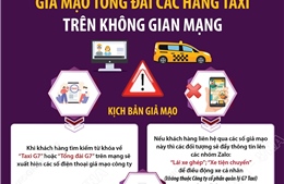 Giả mạo Tổng đài các hãng taxi trên không gian mạng