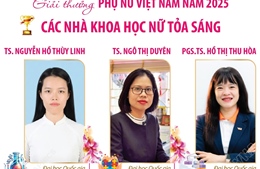 Giải thưởng Phụ nữ Việt Nam năm 2025: Các nhà khoa học nữ tỏa sáng