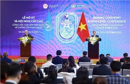 Công ước Hà Nội: Thủ tướng Phạm Minh Chính cùng Tổng Thư ký Liên hợp quốc gặp gỡ báo chí