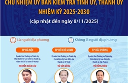 Một số thông tin về Chủ nhiệm Ủy ban Kiểm tra các tỉnh ủy, thành ủy nhiệm kỳ 2025-2030 