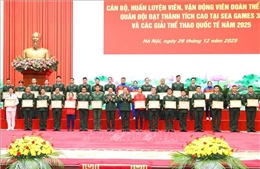Bộ Quốc phòng khen thưởng đoàn thể thao Quân đội đạt thành tích cao năm 2025