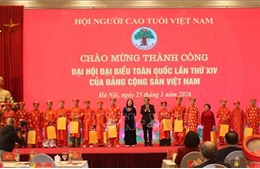 Người cao tuổi chào mừng thành công Đại hội XIV của Đảng