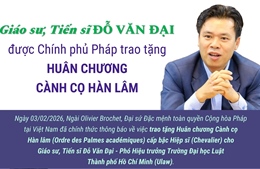 Giáo sư, Tiến sĩ Đỗ Văn Đại được Chính phủ Pháp trao tặng Huân chương Cành cọ Hàn lâm