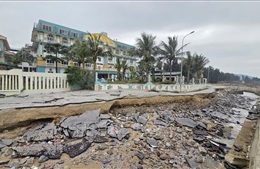 Sạt lở nghiêm trọng kè biển Hải Tiến, cần xử lý khẩn cấp trước mùa du lịch