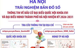 Trải nghiệm bản đồ số thông tin về bầu cử đại biểu Quốc hội khóa XVI và đại biểu HĐND TP Hà Nội 