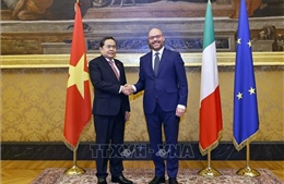 Chủ tịch Quốc hội Trần Thanh Mẫn hội đàm với Chủ tịch Hạ viện Italy