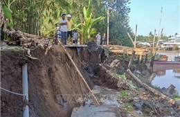 Một xã ở Cần Thơ xuất hiện 70 điểm sạt lở bờ sông