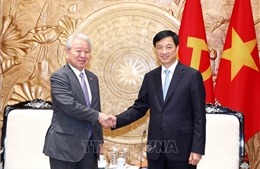 Trưởng ban Tổ chức Trung ương Nguyễn Duy Ngọc tiếp Chủ tịch Cơ quan Hợp tác quốc tế Nhật Bản