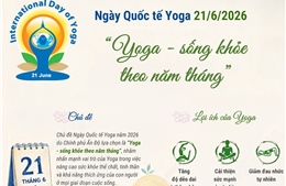 Ngày Quốc tế Yoga 21/6/2026: 'Yoga - sống khỏe theo năm tháng'