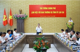 Thủ tướng Lê Minh Hưng làm việc với Ban Thường vụ Tỉnh ủy Lào Cai