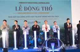 Khánh Hòa: Động thổ dự án Nhà máy gia công khối kiện đóng mới tàu thủy