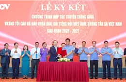 Ký kết hợp tác truyền thông giữa Viện KSND tối cao và 3 cơ quan thông tấn, báo chí