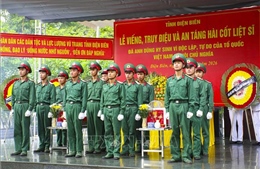 Tổ chức truy điệu, an táng hai hài cốt liệt sĩ