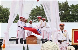Lào tổ chức trọng thể Lễ an táng cấp Nhà nước đồng chí Xaysomphone Phomvihane 