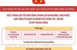 Quy định số 208-QĐ/TW: Việc thành lập tổ chức đảng trong cơ quan Đảng, Nhà nước, Mặt trận Tổ quốc và đoàn thể chính trị - xã hội ở cấp trung ương