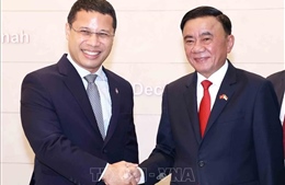 Thường trực Ban Bí thư Trần Cẩm Tú hội kiến Chủ tịch Đảng Hành động Nhân dân Singapore