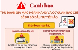 Cảnh báo thủ đoạn giả mạo ngân hàng và cơ quan báo chí để dụ dỗ đầu tư tiền ảo