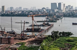 28 mũi thi công xuyên kỳ nghỉ lễ trên công trường cầu Trần Hưng Đạo