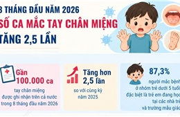 Số ca mắc tay chân miệng tăng 2,5 lần