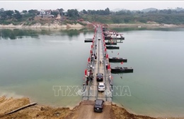 Điều động 160 cán bộ, chiến sĩ bảo đảm duy trì hoạt động cầu phao sông Lô