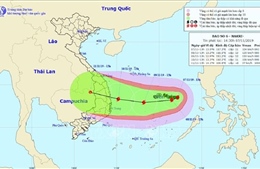 Bão số 6 giật cấp 15 gây mưa bão ở khu vực giữa Biển Đông