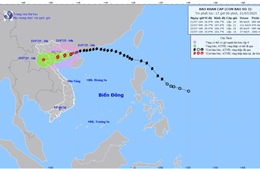 Bão số 3 cách đất liền 100 km có khả năng mạnh thêm, gây mưa lớn ở miền Bắc