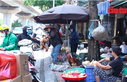 Hà Nội: Chợ tự phát đua nhau lấn chiếm vỉa hè, lòng đường 