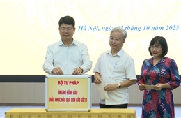 Ngành Tư pháp quyên góp ủng hộ đồng bào bị thiệt hại do bão lũ
