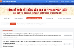 Tổng rà soát văn bản quy phạm pháp luật gắn trách nhiệm người đứng đầu