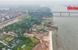 Toàn cảnh dự án công viên Phú Thượng thuộc trục cảnh quan sông Hồng