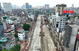 Vành đai 2,5 đoạn Cầu Giấy tăng tốc, dự kiến thông xe kỹ thuật dịp 10/10