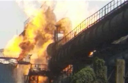 Đường ống dẫn khí gas tại nhà máy thép phát nổ, ít nhất 20 người thương vong