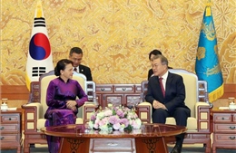 Chủ tịch Quốc hội Nguyễn Thị Kim Ngân hội kiến Tổng thống Hàn Quốc Moon Jae-in
