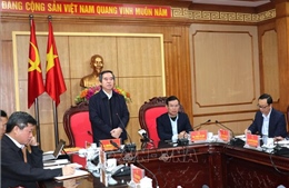 Trưởng ban Kinh tế Trung ương Nguyễn Văn Bình làm việc với Ban Thường vụ Tỉnh ủy Hà Giang 