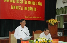 Đoàn công tác Tiểu ban Điều lệ Đảng làm việc với Ban Thường vụ Tỉnh ủy Quảng Trị