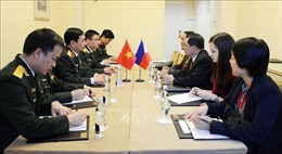 Thượng tướng Phan Văn Giang gặp Tổng tham mưu trưởng các lực lượng vũ trang LB Nga