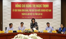 Phó Chủ tịch nước Đặng Thị Ngọc Thịnh thăm và làm việc tại tỉnh Lào Cai