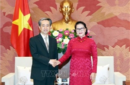 Chủ tịch Quốc hội Nguyễn Thị Kim Ngân tiếp Đại sứ Trung Quốc Hùng Ba