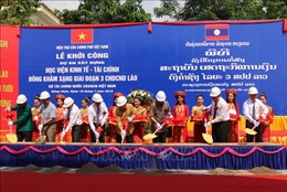 Việt Nam giúp xây Học viện Kinh tế-tài chính cho Lào