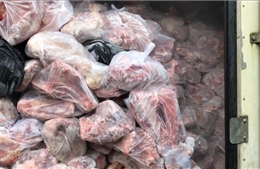 Giấu 20 tấn thịt lợn bẩn trong 3 container