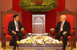 Tổng Bí thư, Chủ tịch nước Nguyễn Phú Trọng tiếp Thủ tướng Lào thăm chính thức Việt Nam