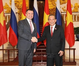 Phó Thủ tướng Thường trực Trương Hòa Bình tiếp Phó Thủ tướng Liên bang Nga Maxim Akimov