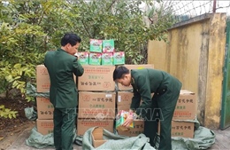 Biên phòng Lào Cai thu giữ gần 700 kg pháo hoa lậu