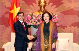 Chủ tịch Quốc hội Nguyễn Thị Kim Ngân tiếp Đại sứ Ấn Độ