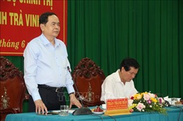 Đồng chí Trần Thanh Mẫn làm việc tại Trà Vinh về thực hiện Chỉ thị số 35-CT/TW của Bộ Chính trị